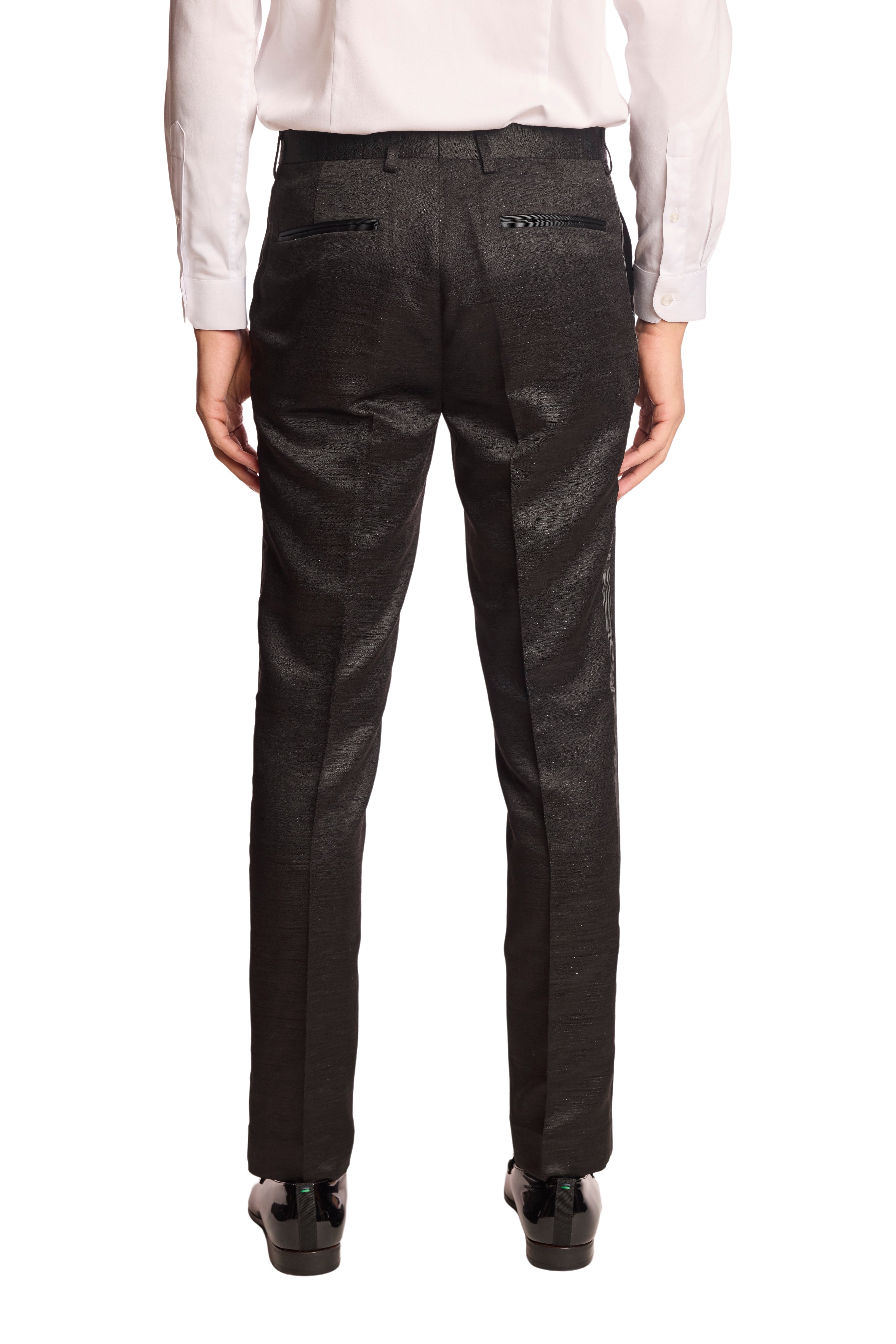 Sloane Tux Pants - slim - Black Jacquard