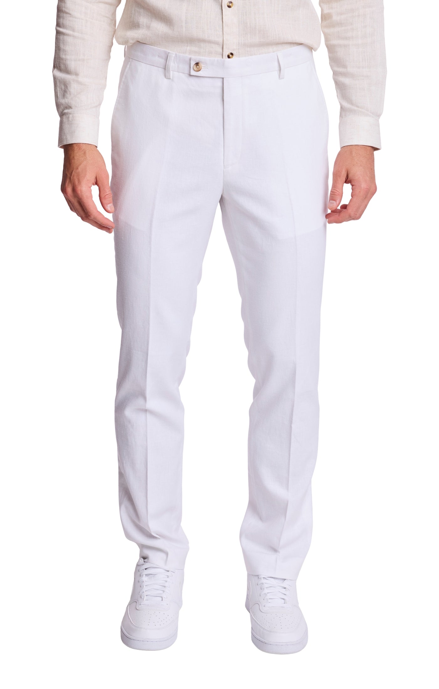 Downing Pants - slim - White Lotus Linen