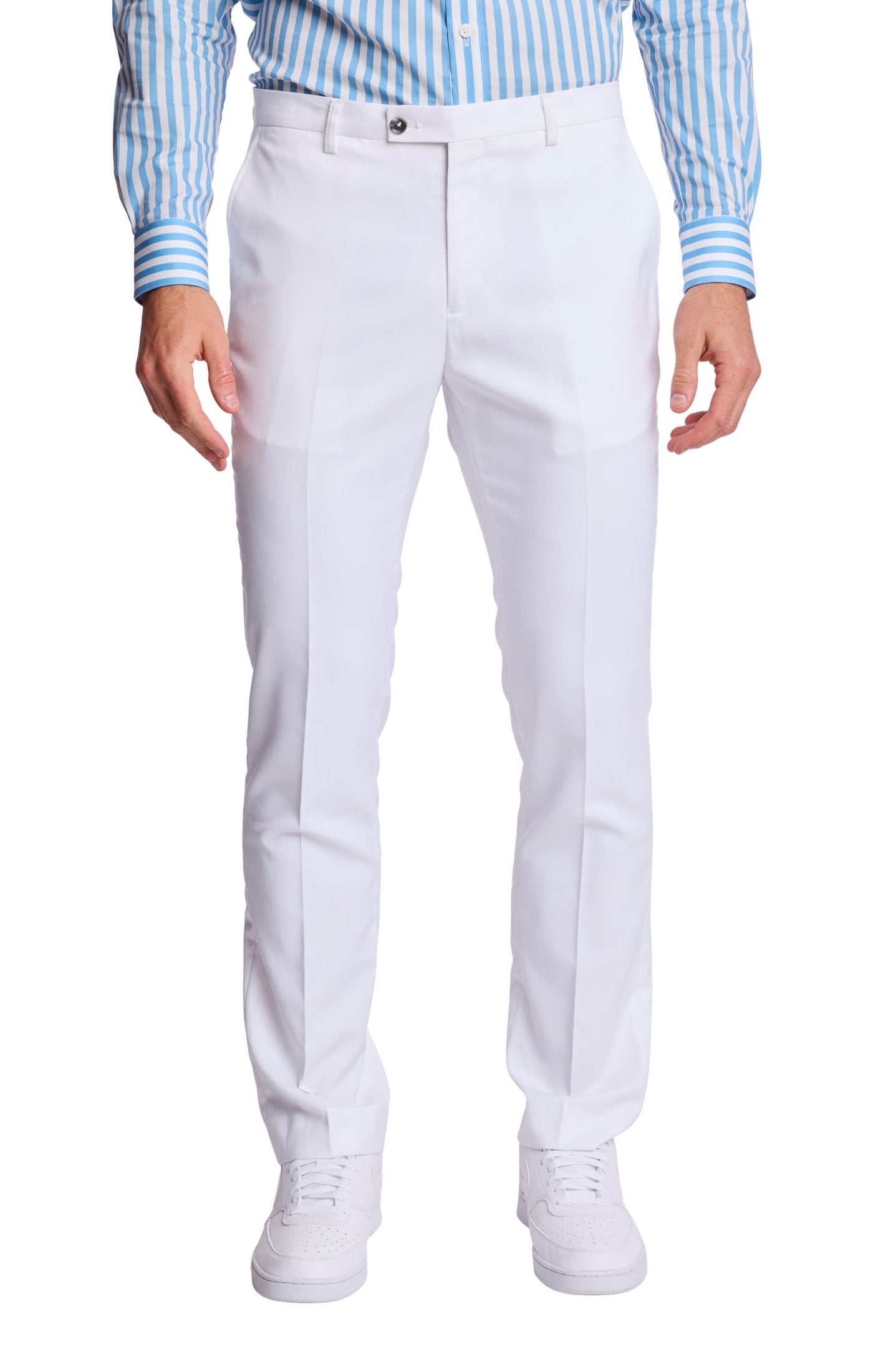 Downing Pants - slim - White Sharkskin