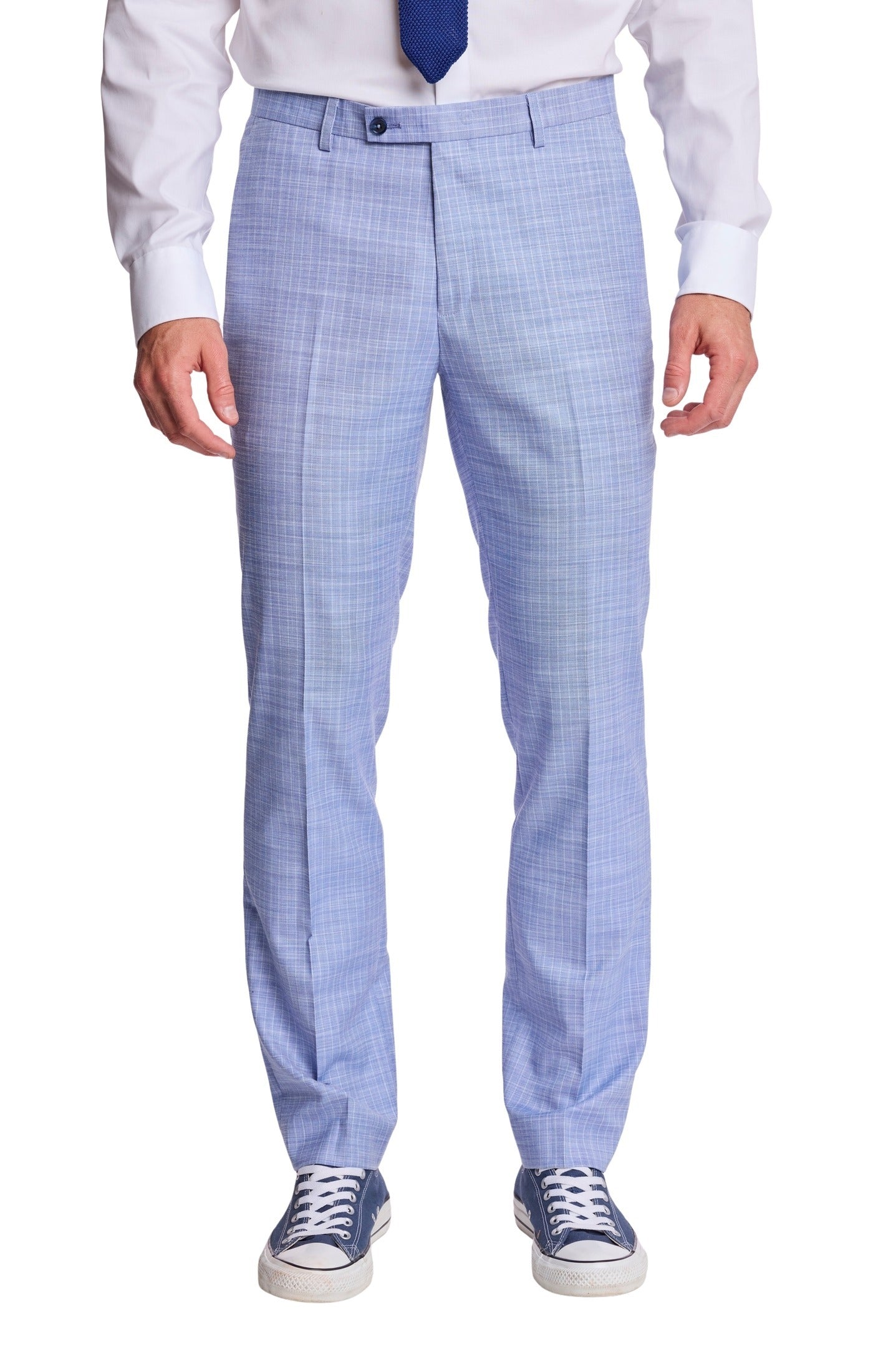 Downing Pants - slim - Blue White Pinstripe