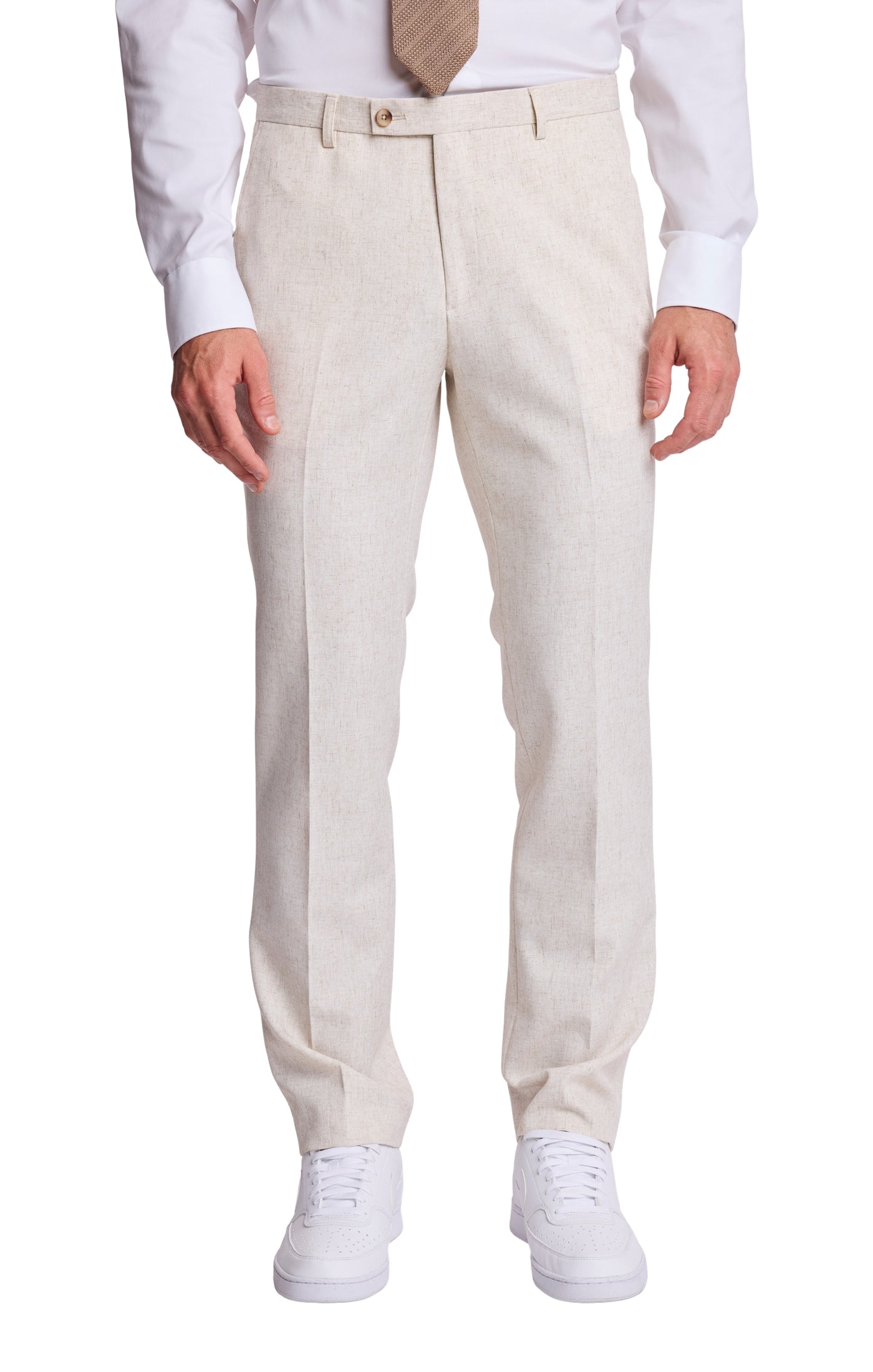 Downing Pants - slim - Oat Linen Blend