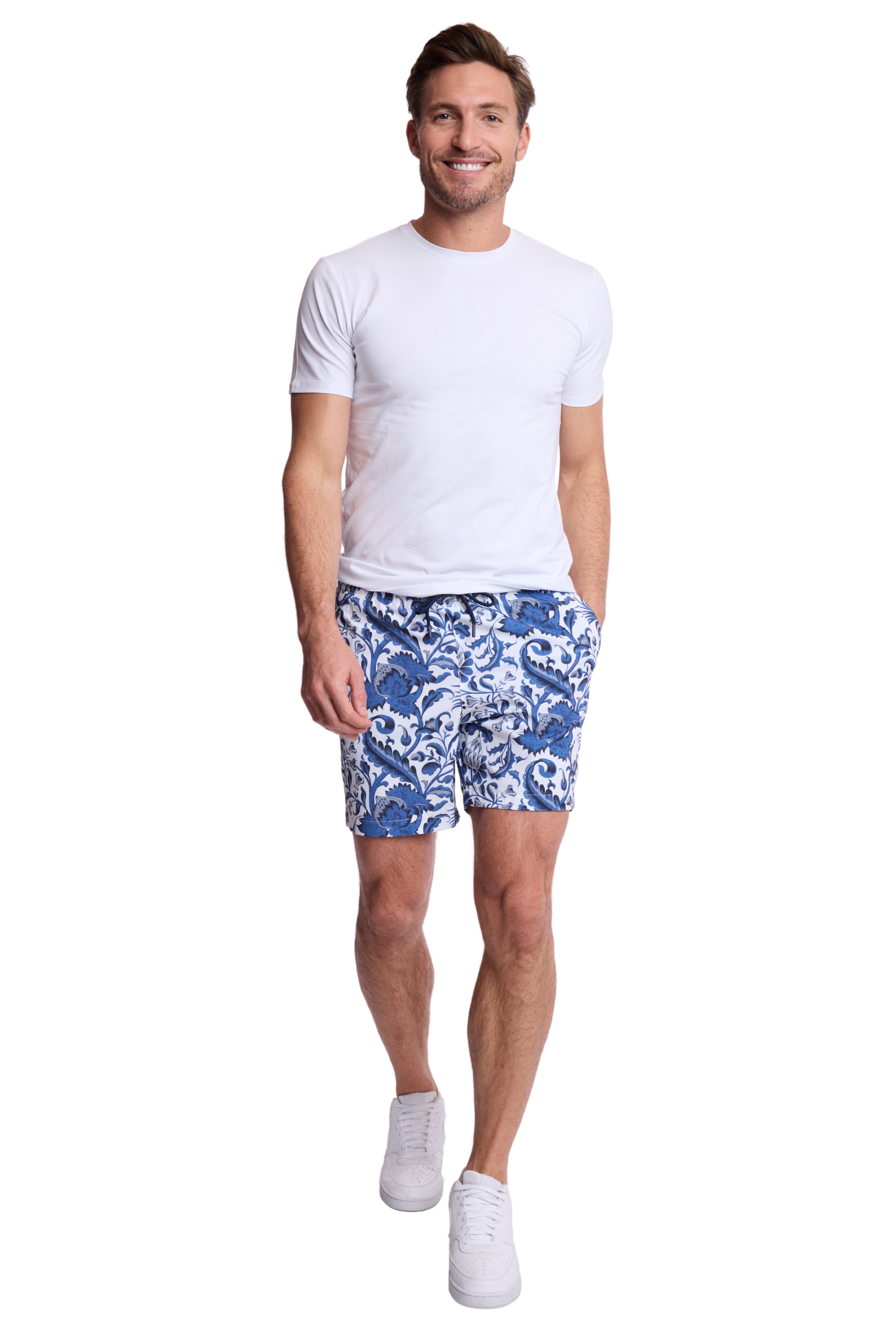 Gilligan Swim Trunks - Blue Flower Paisley