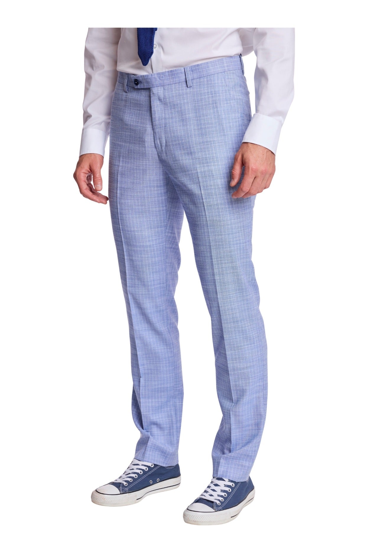 Downing Pants - slim - Blue White Pinstripe