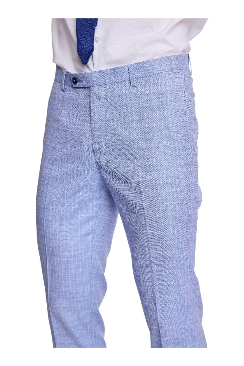 Downing Pants - slim - Blue White Pinstripe