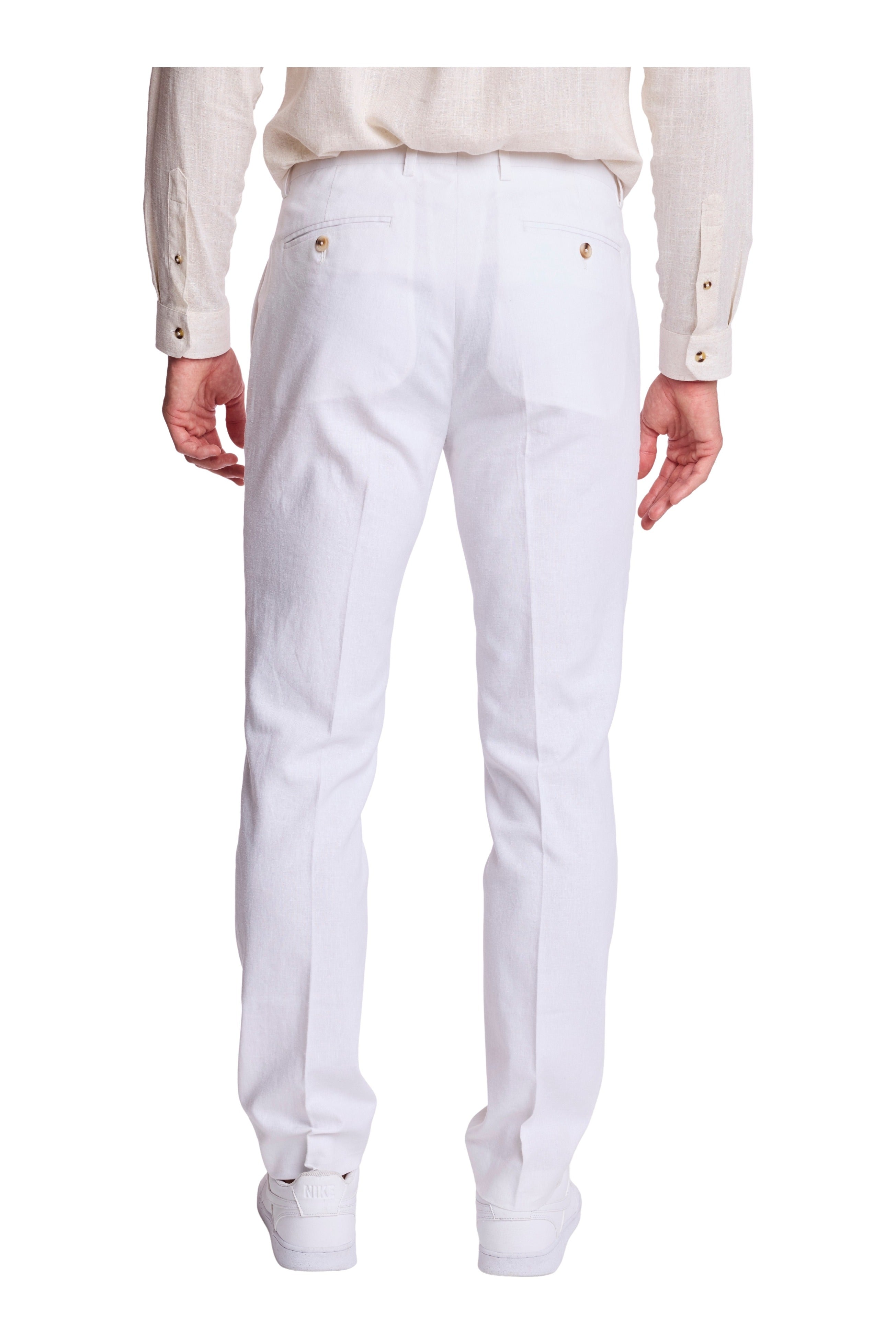 Downing Pants - slim - White Lotus Linen