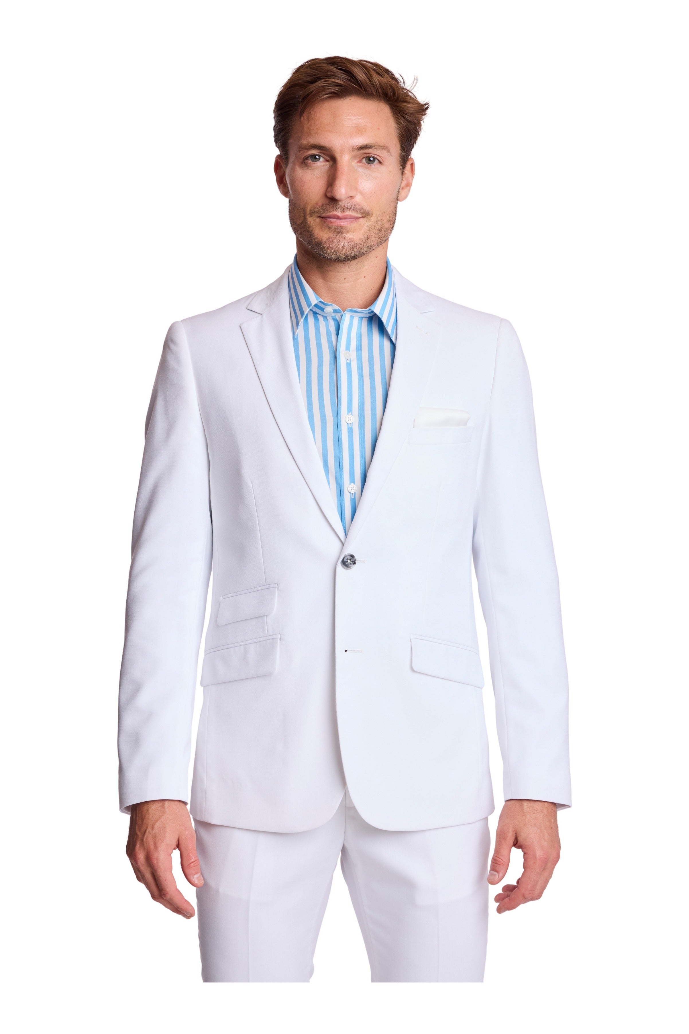 Dover Notch Jacket - slim - White Sharkskin