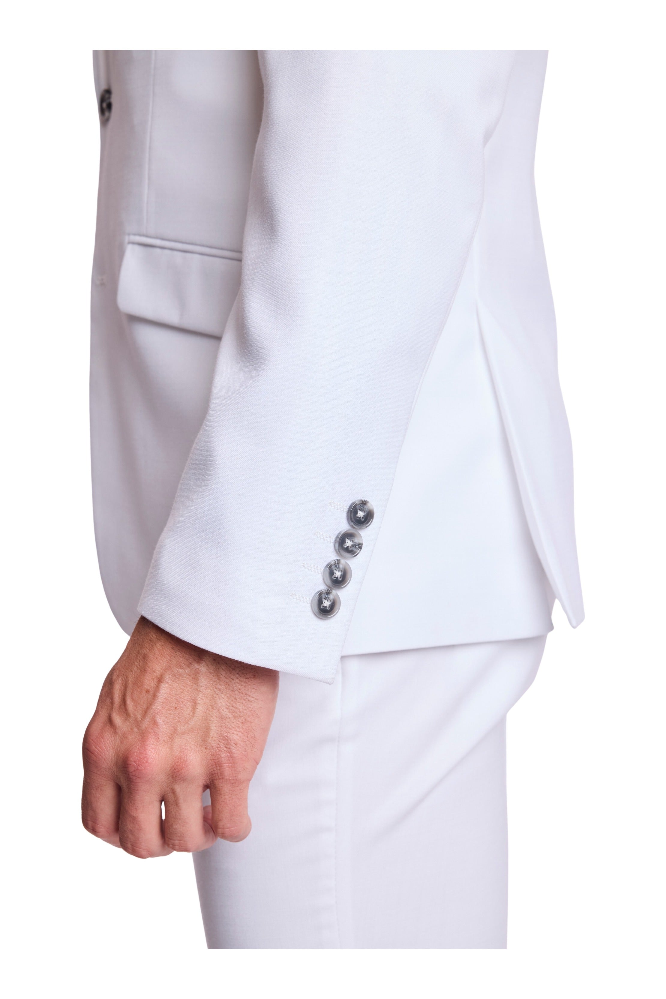 Dover Notch Jacket - slim - White Sharkskin