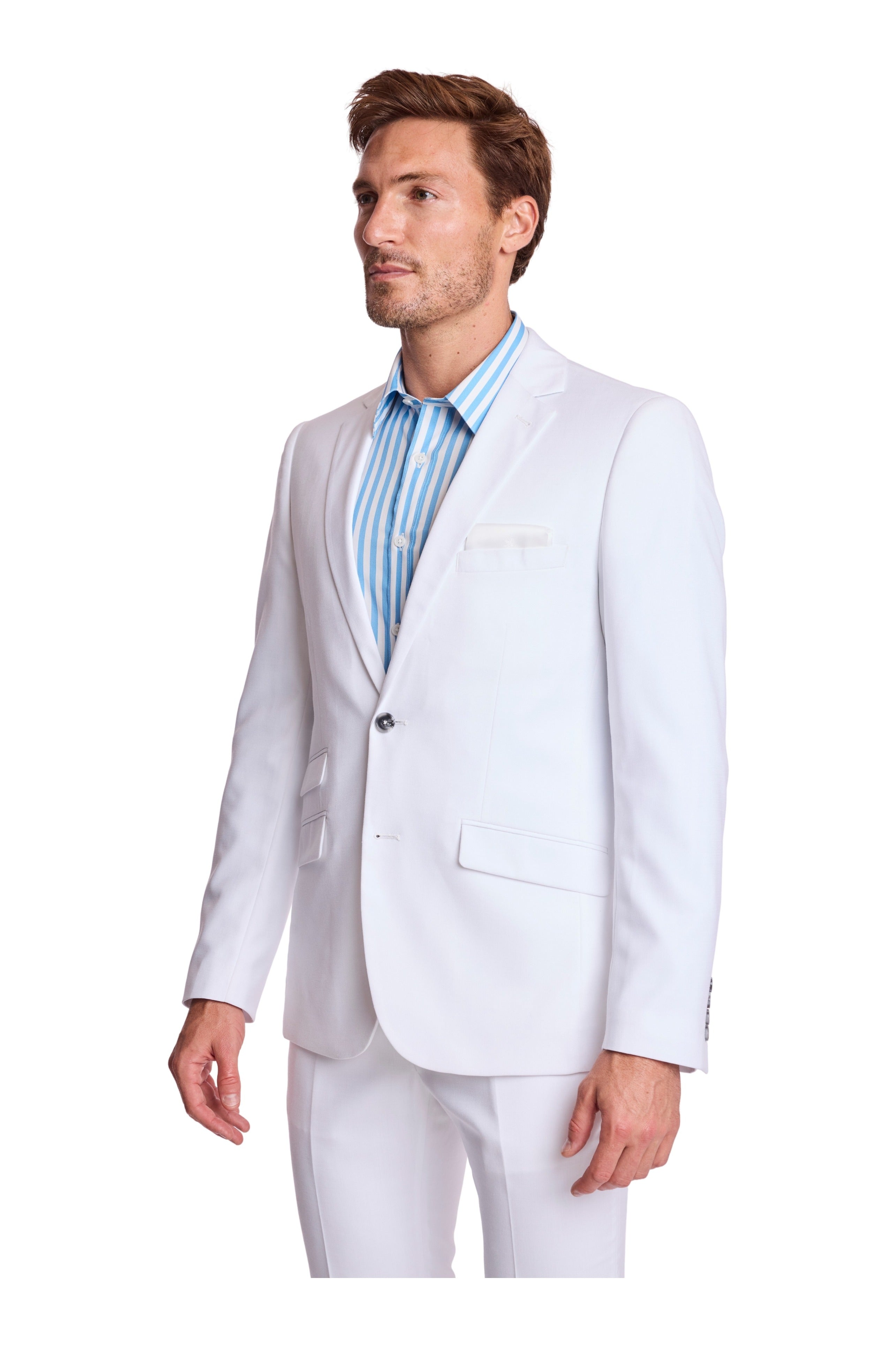 Dover Notch Jacket - slim - White Sharkskin