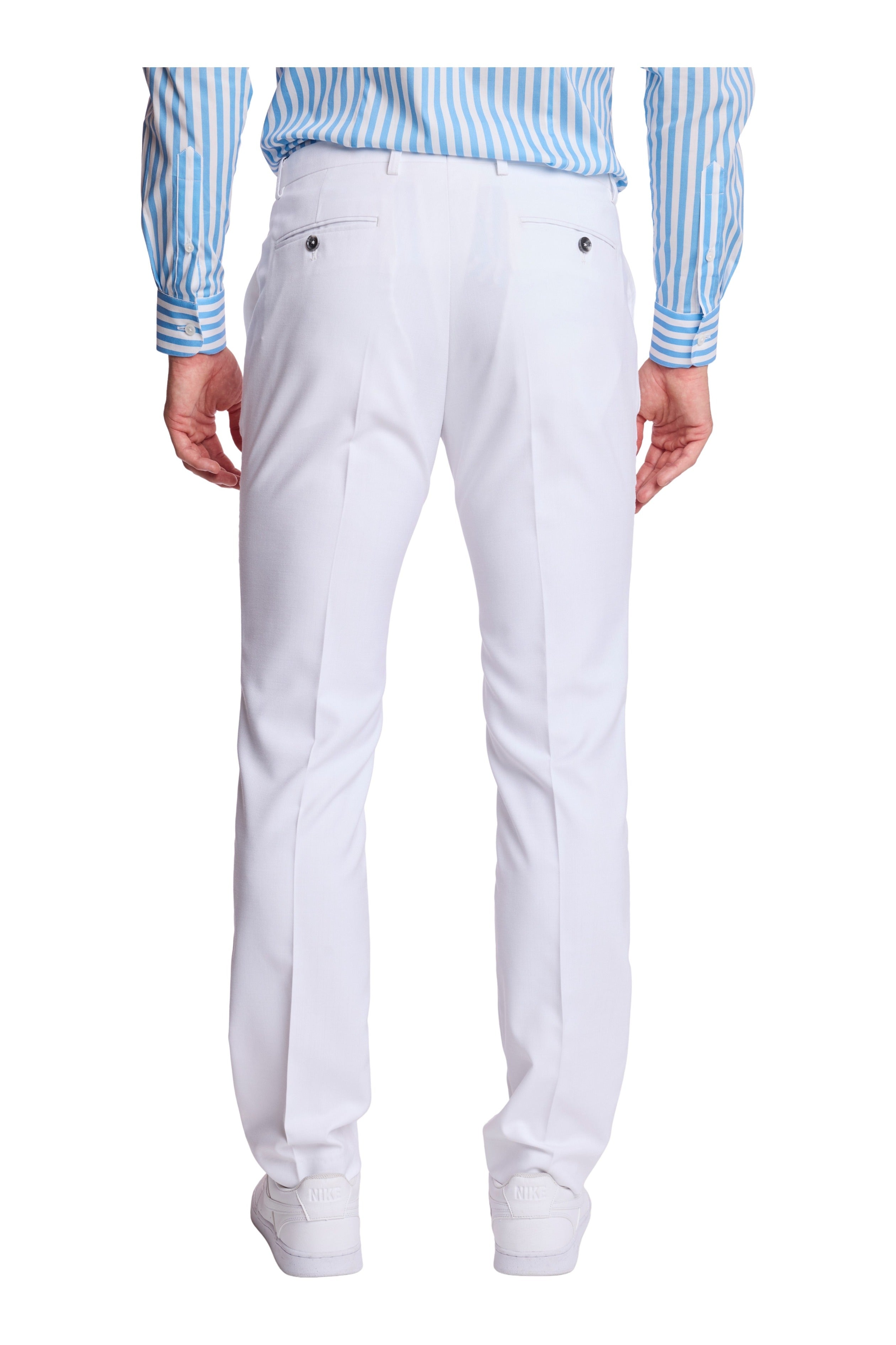 Downing Pants - slim - White Sharkskin