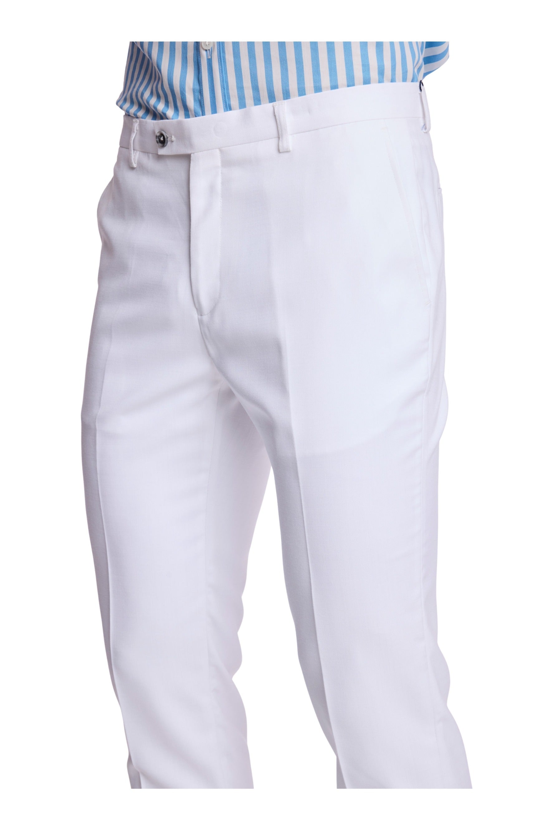 Downing Pants - slim - White Sharkskin