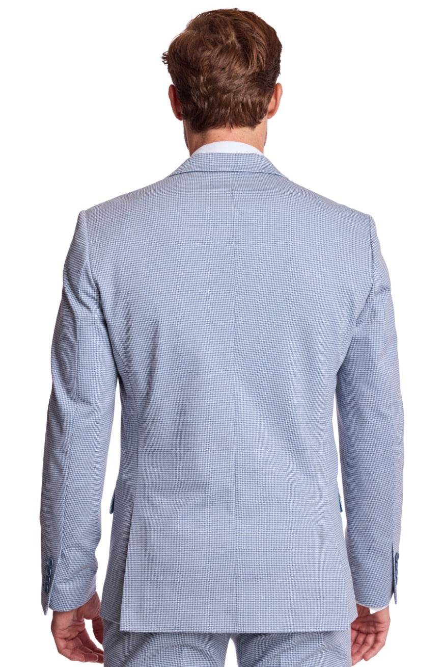 Dover Notch Jacket - slim - Crisp Navy Knit Houndstooth