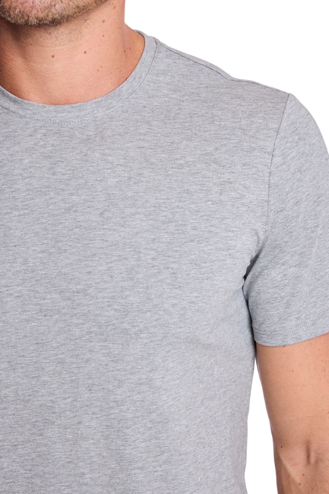 Lucas Crewneck T-Shirt - Light Grey