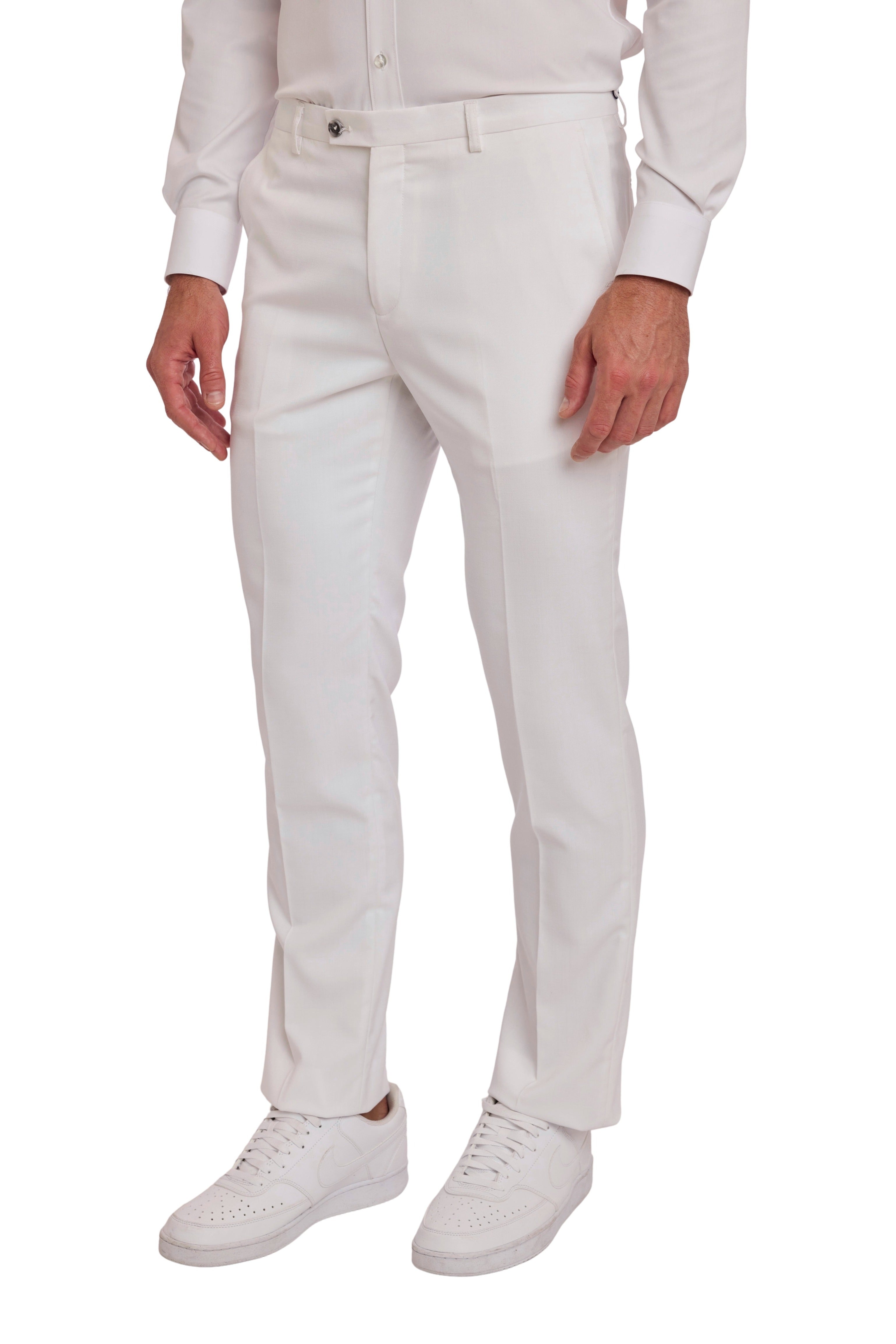 Downing Pants - slim - White Sharkskin