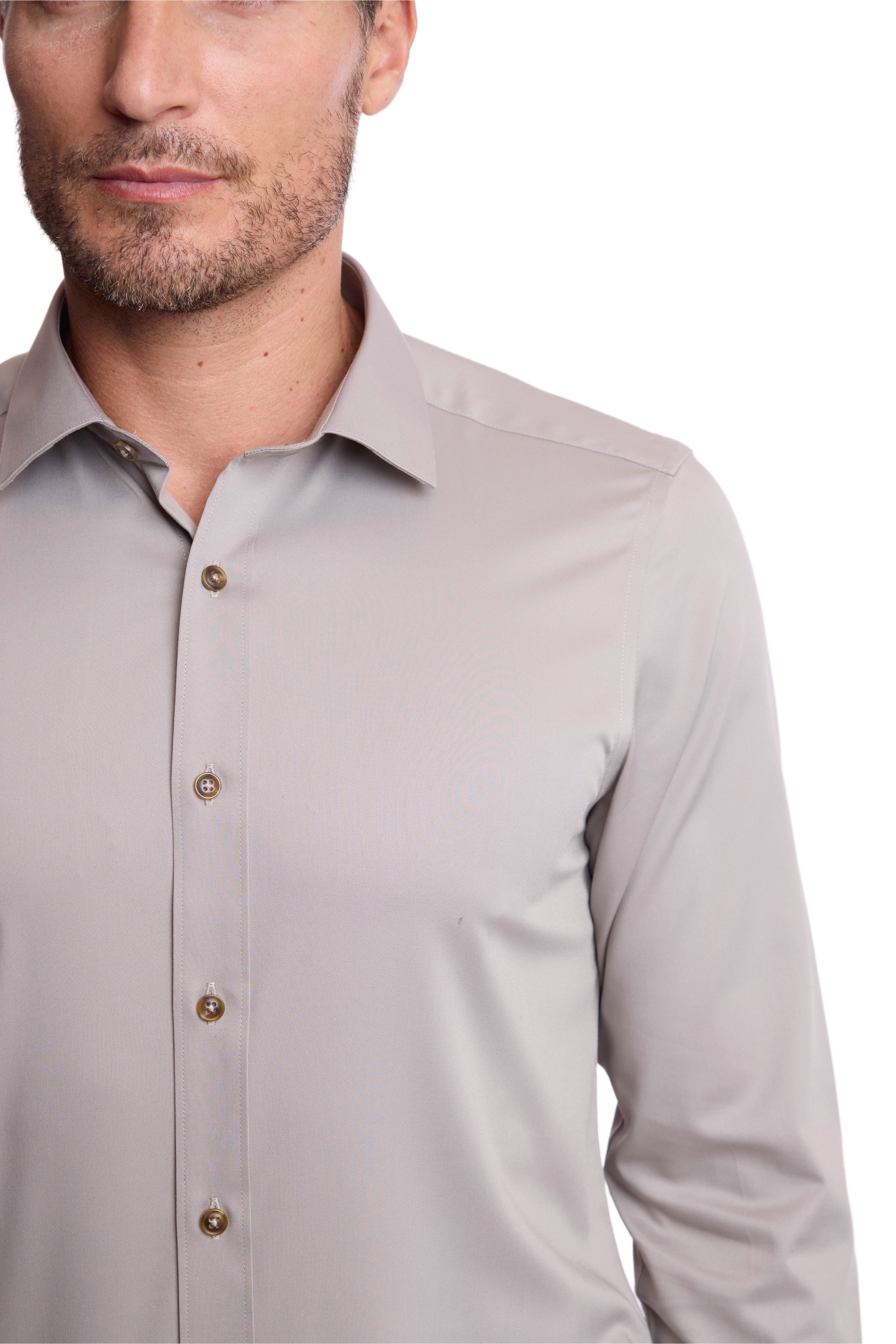 Peter Pointed Collar Shirt - Chino Tan