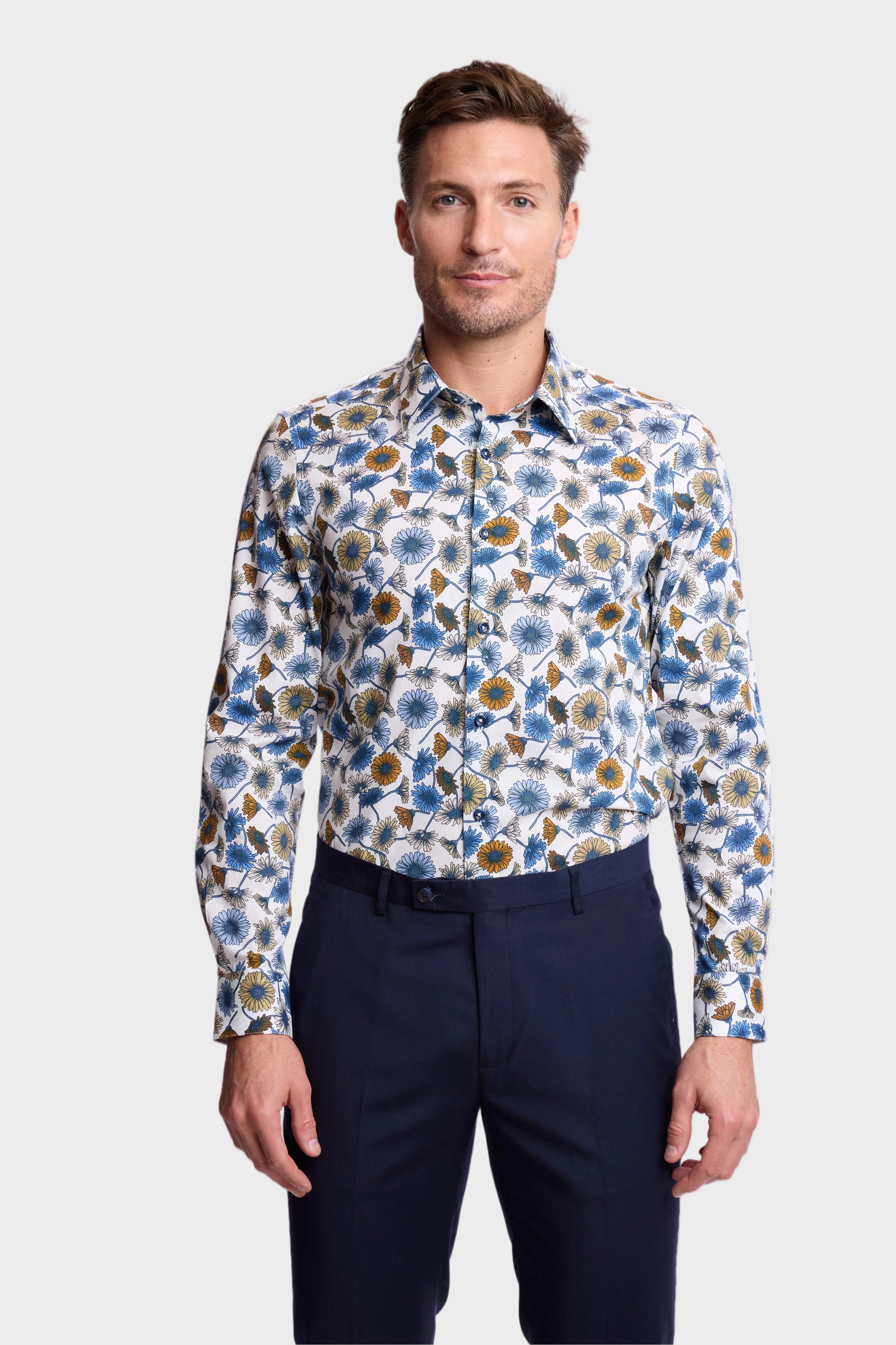 Parker Pointed Collar Shirt - Daisy Floral