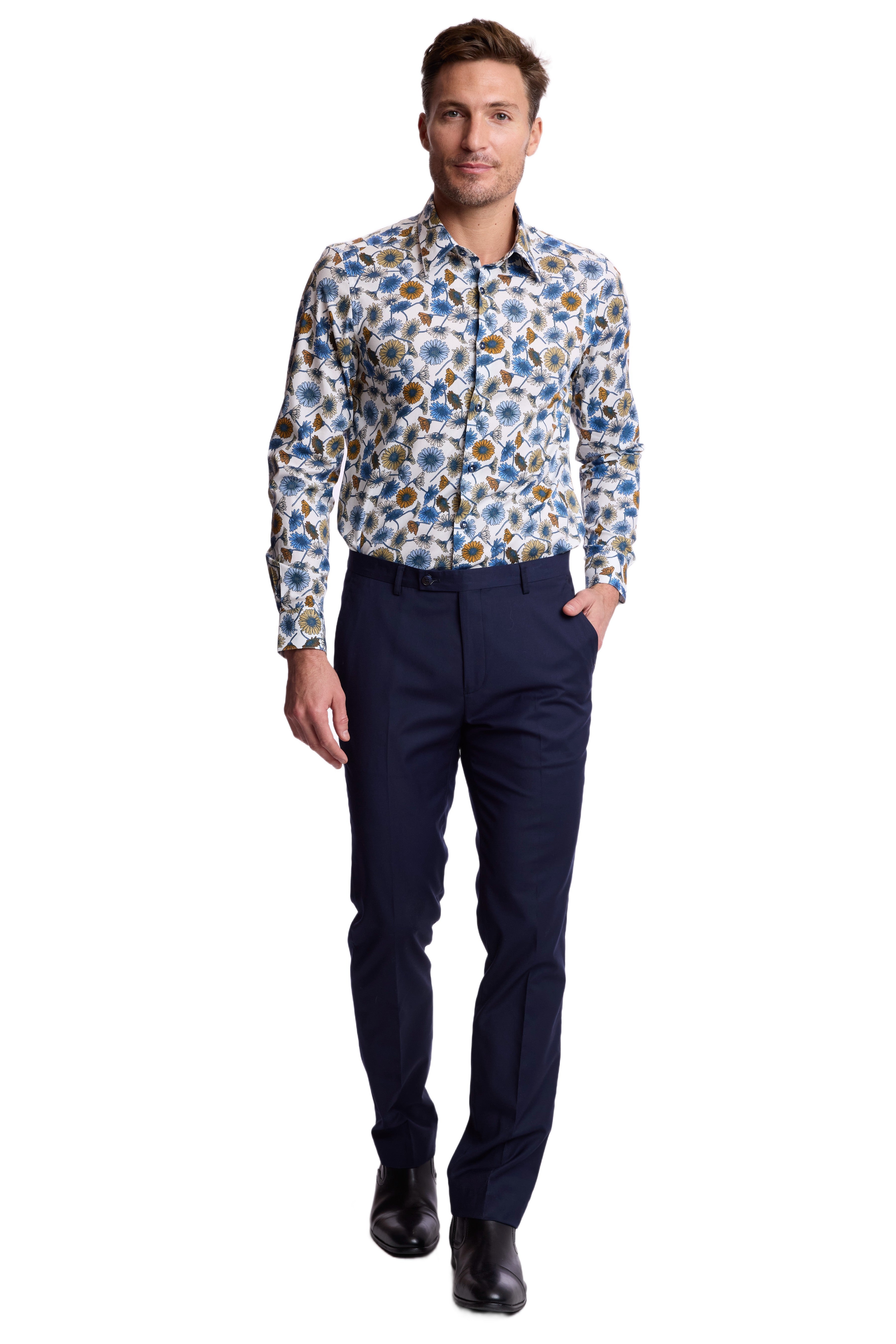 Parker Pointed Collar Shirt - Daisy Floral
