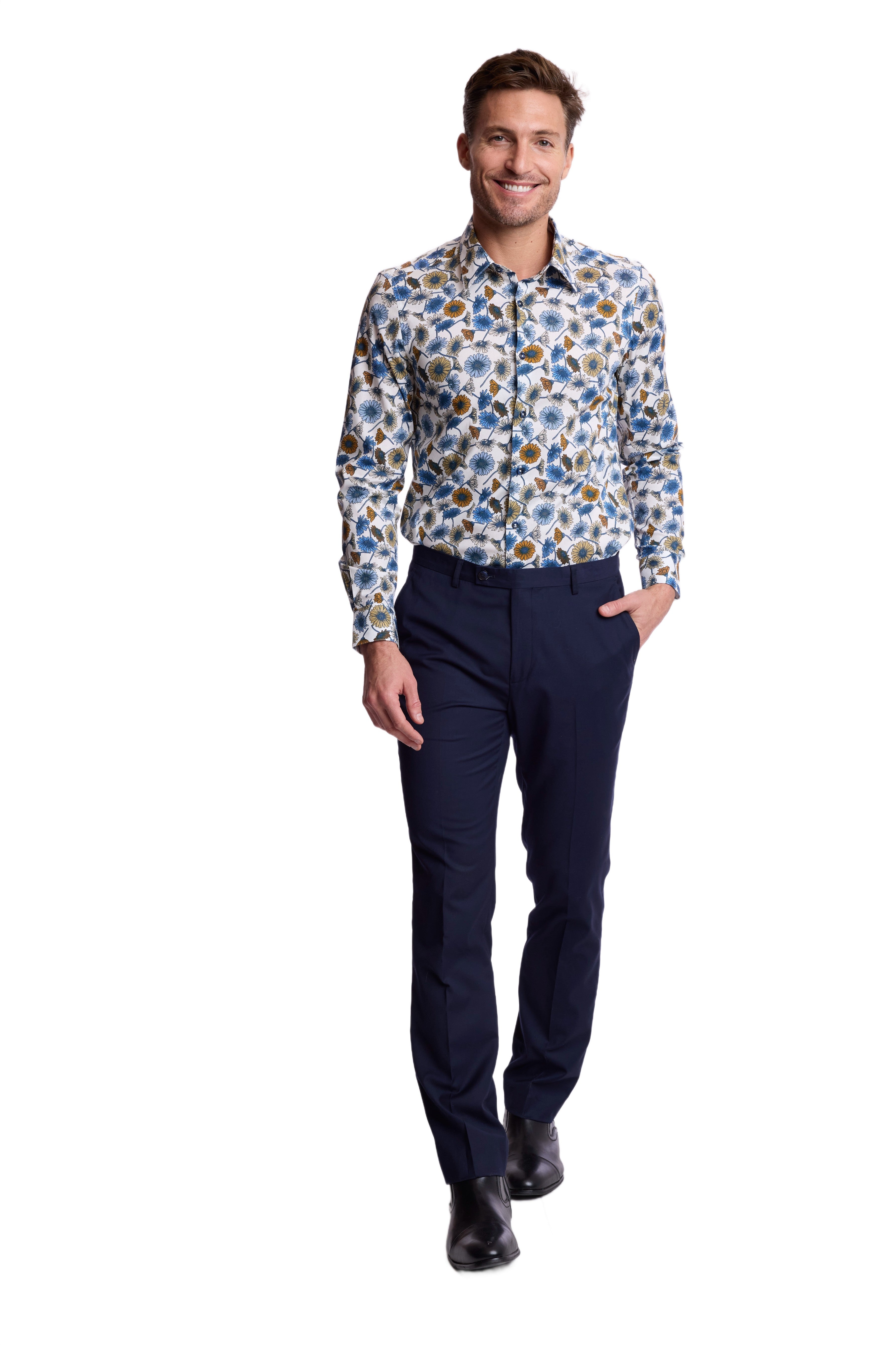 Parker Pointed Collar Shirt - Daisy Floral