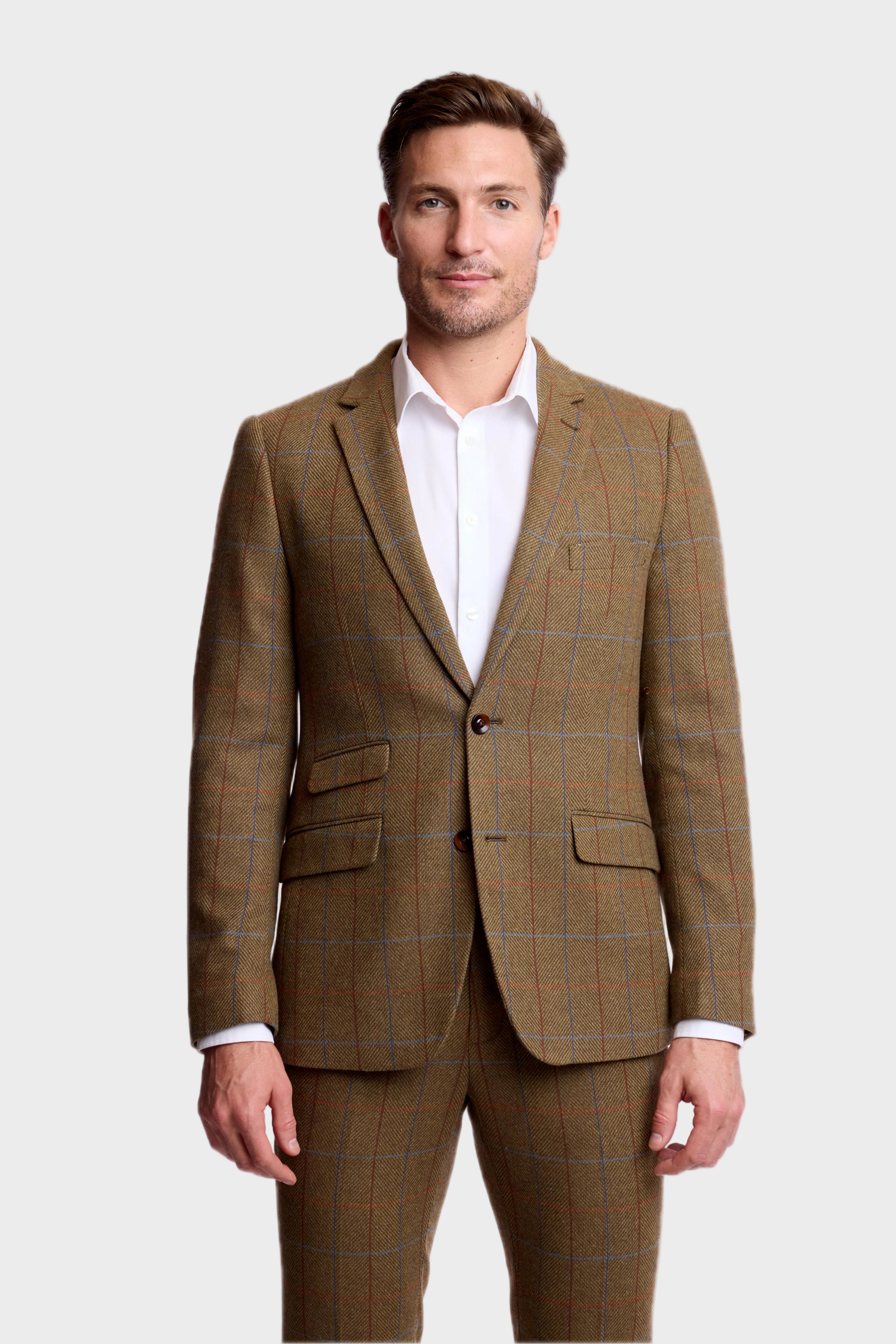 Dover Notch Jacket - slim - Army Herringbone Windowpane