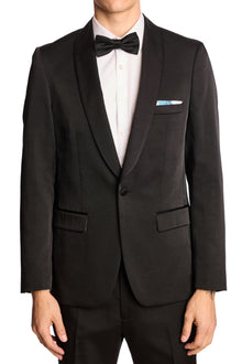  Regent Shawl Tux Jacket - slim - All Black