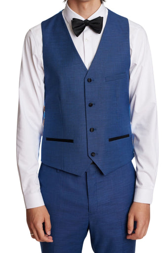 Chatsworth Tux Vest - slim - Dark Blue Shark