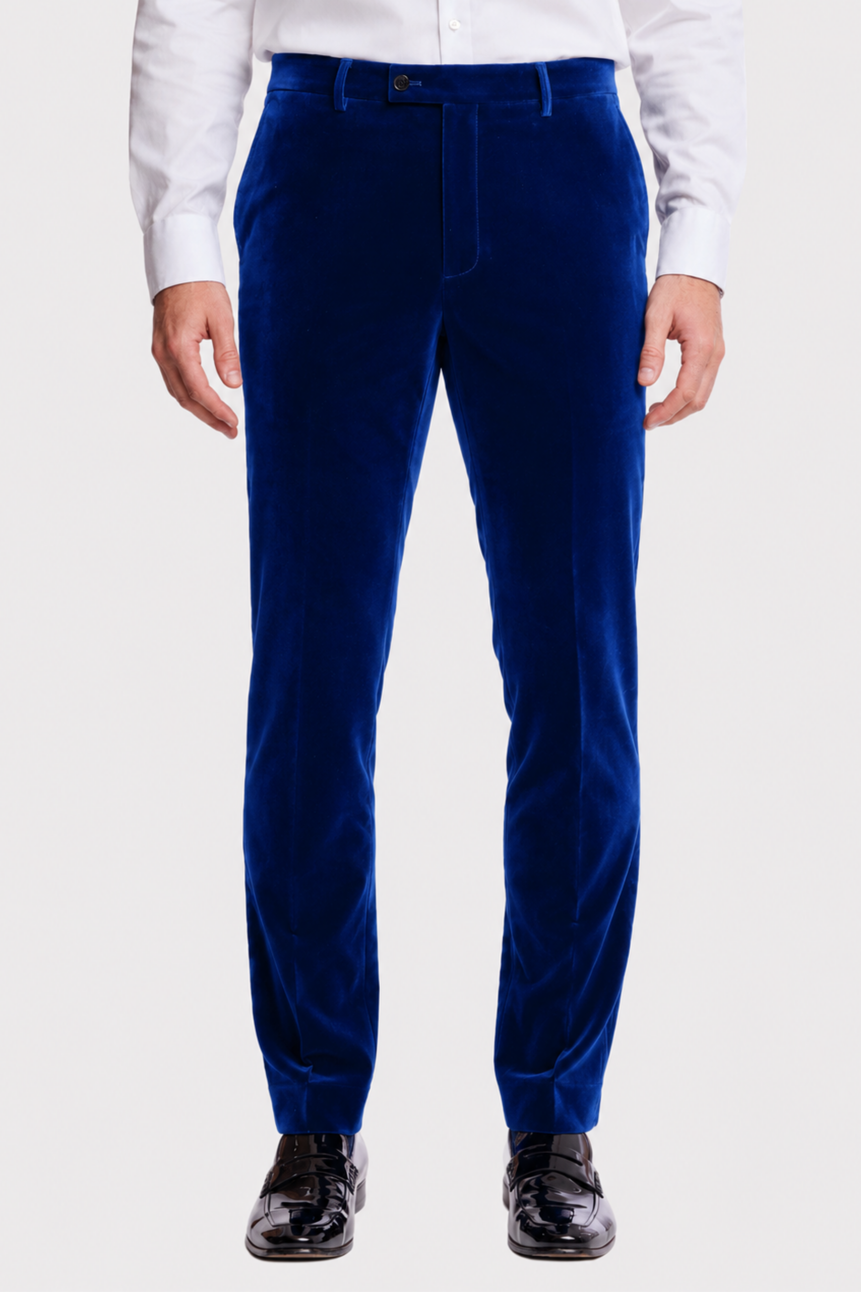 Sloane Stretch Tux Pants - slim - Blue Velvet