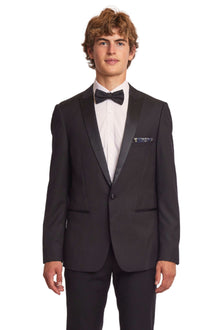  Grosvenor Peak Tux Jacket - slim - Black Stretch