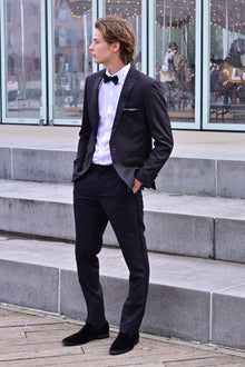  Grosvenor Peak Tux Jacket - slim - Black Stretch