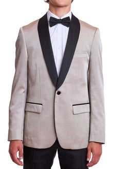  Regent Shawl Tux Jacket - slim - Sable Beige & Black
