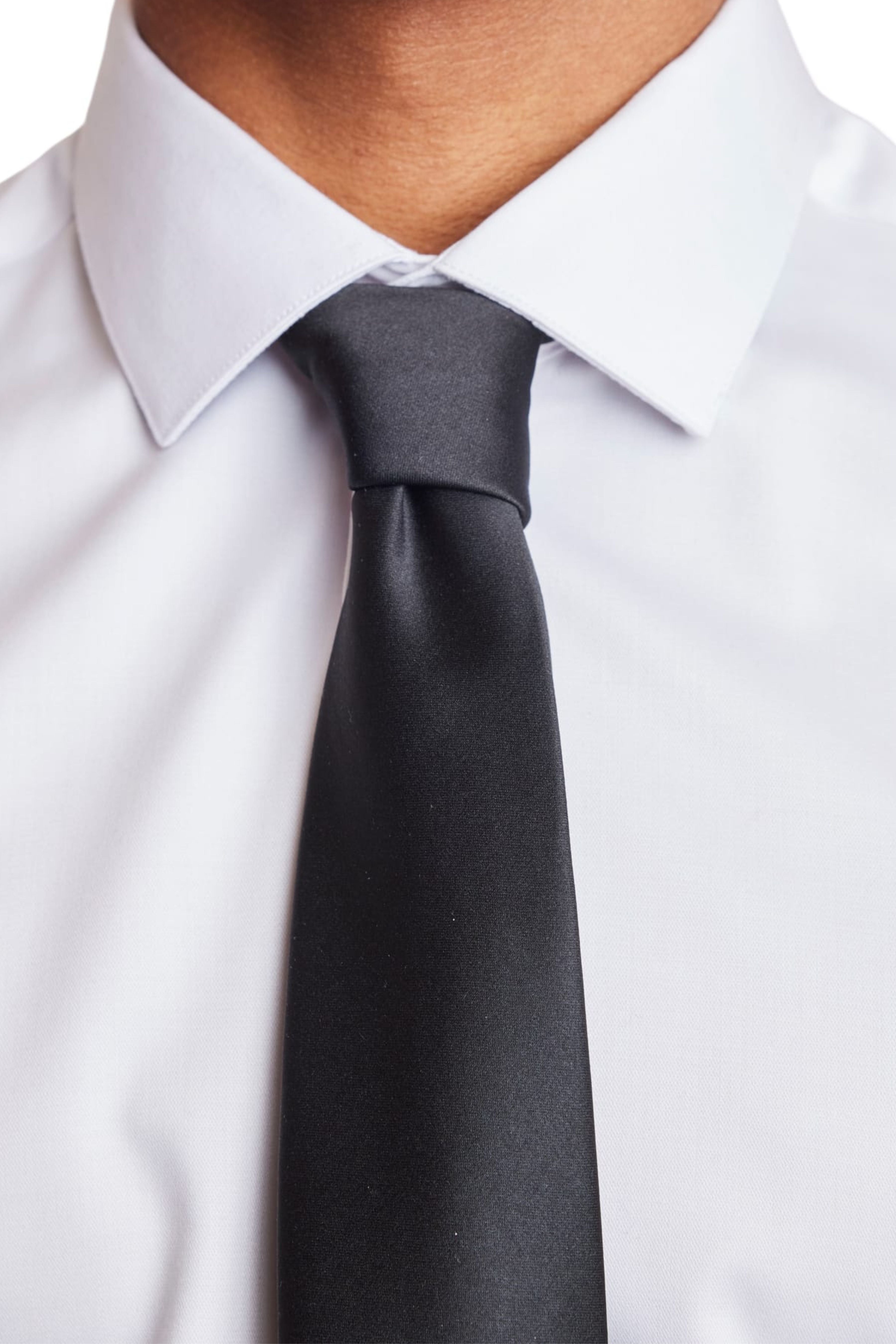 Stanley Satin Tie - Black Satin