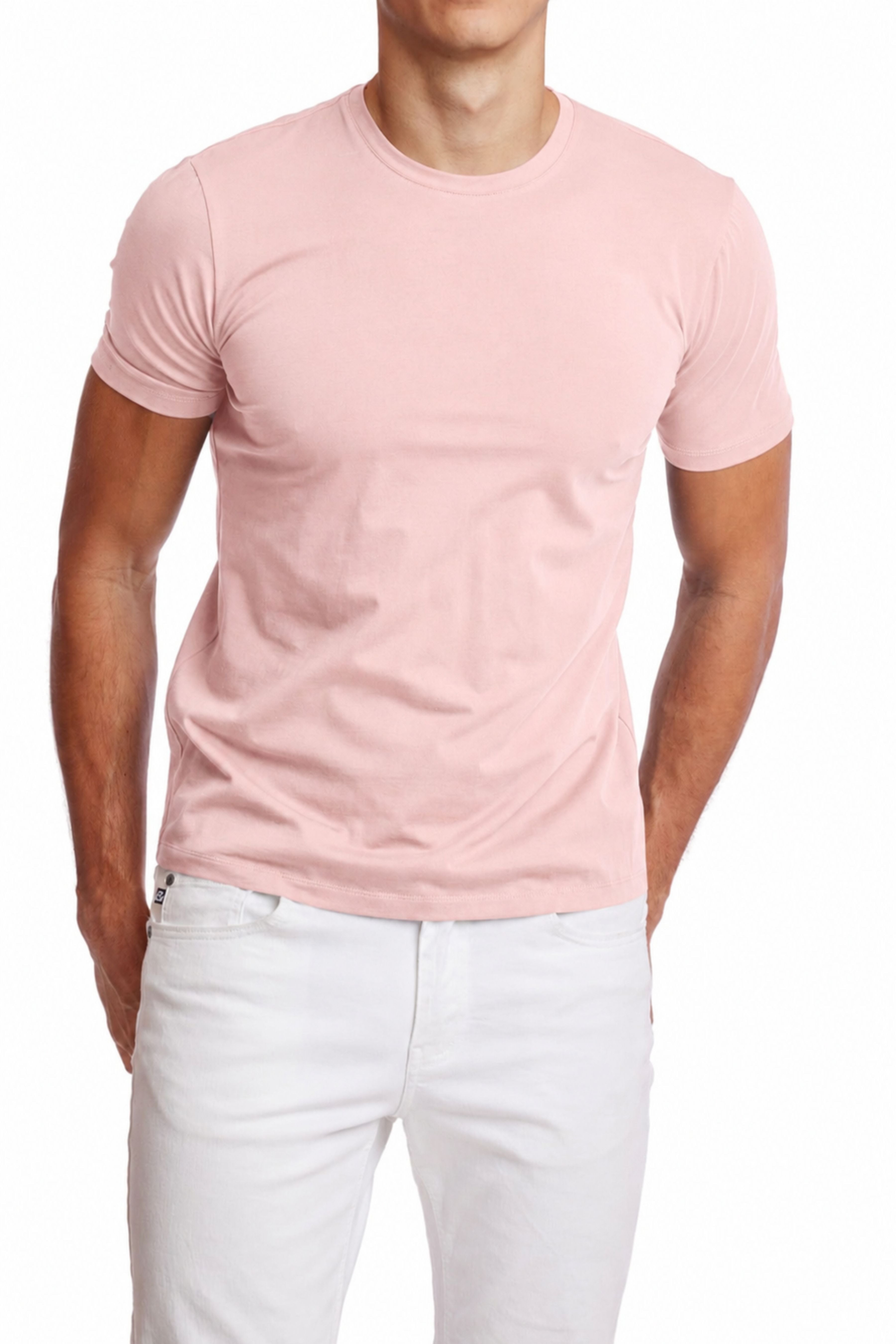 Lucas Crewneck T-Shirt - Dusty Pink