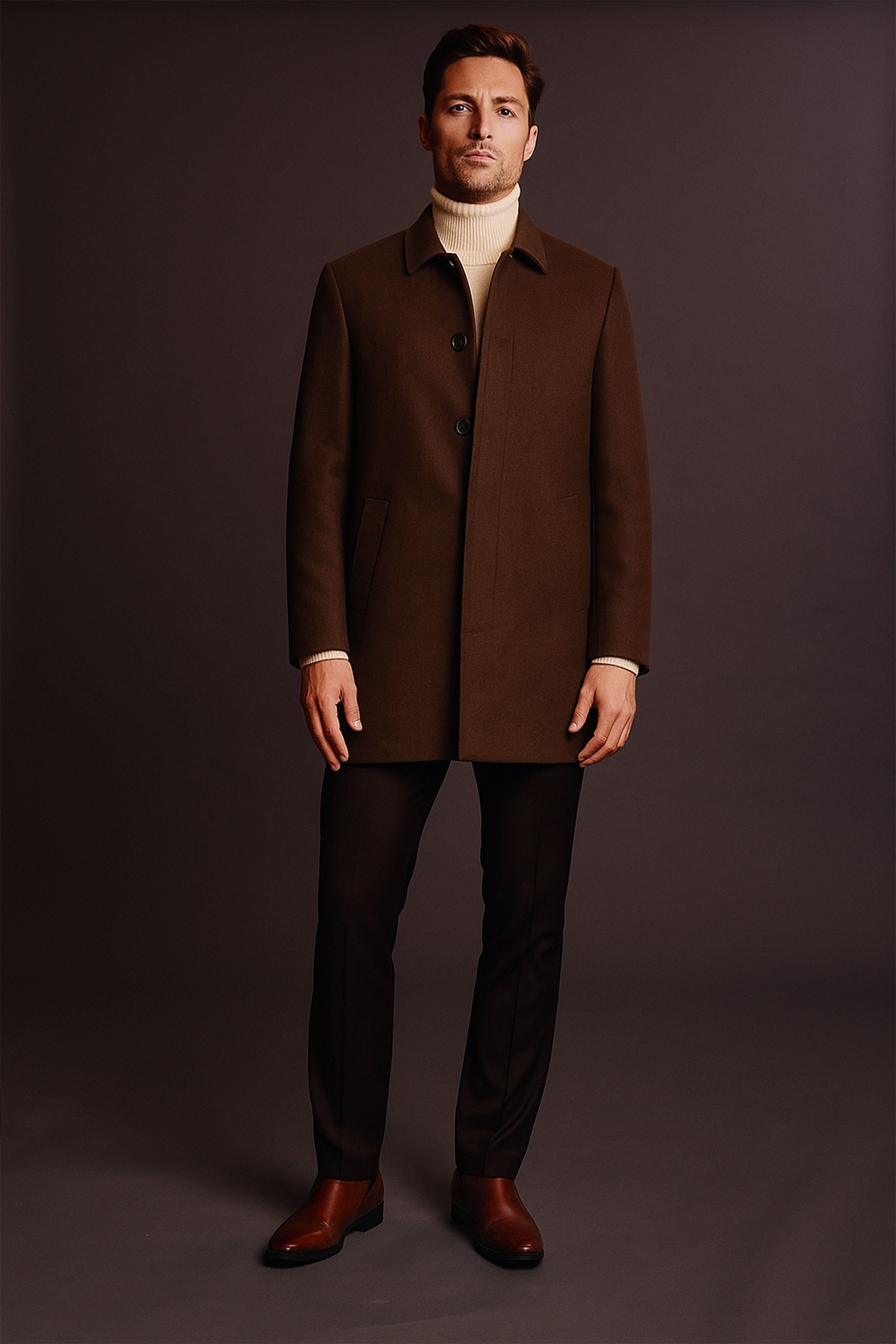 Topper Coat - Chocolate Brown