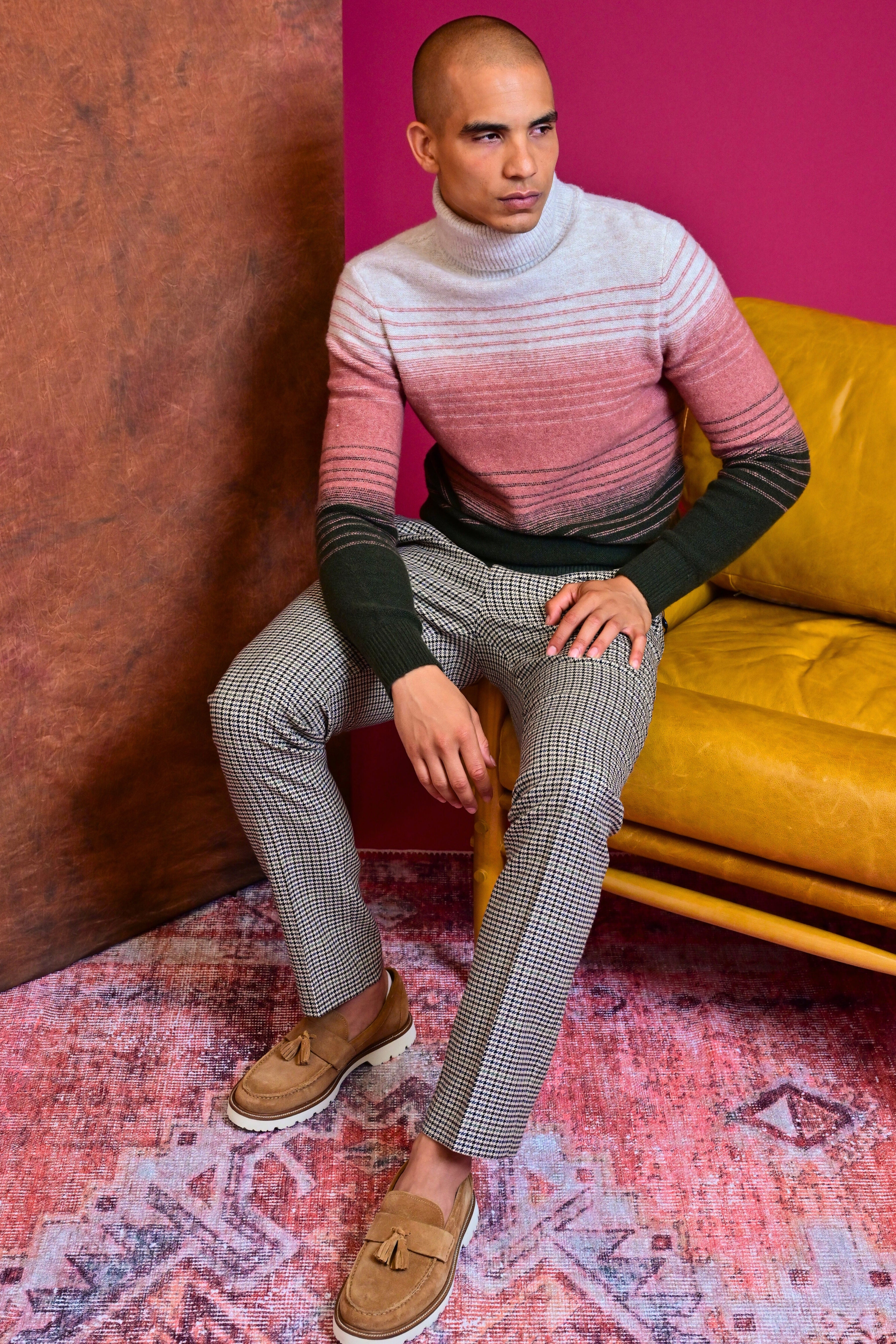 Soft Hombre Chunky Turtleneck - Pink Sage