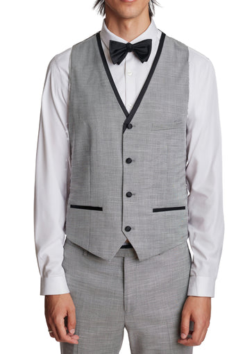 Mayfair Tux Vest - slim - Ice Grey Shark