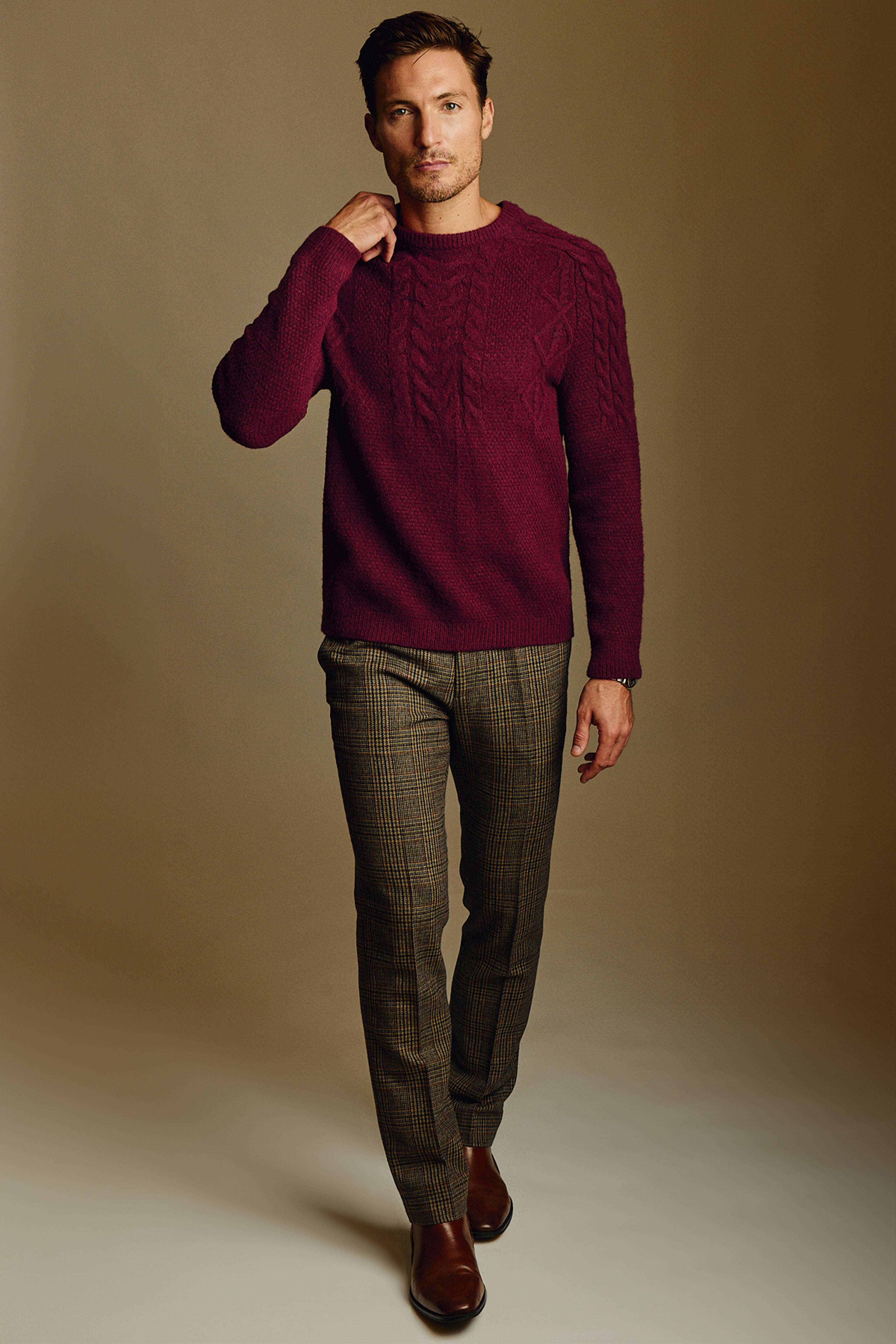 Crewneck Sweater - Dark Maroon