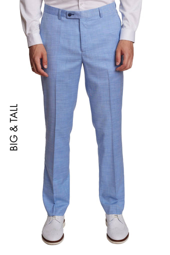 Big & Tall Downing Pants - Light Blue Shark