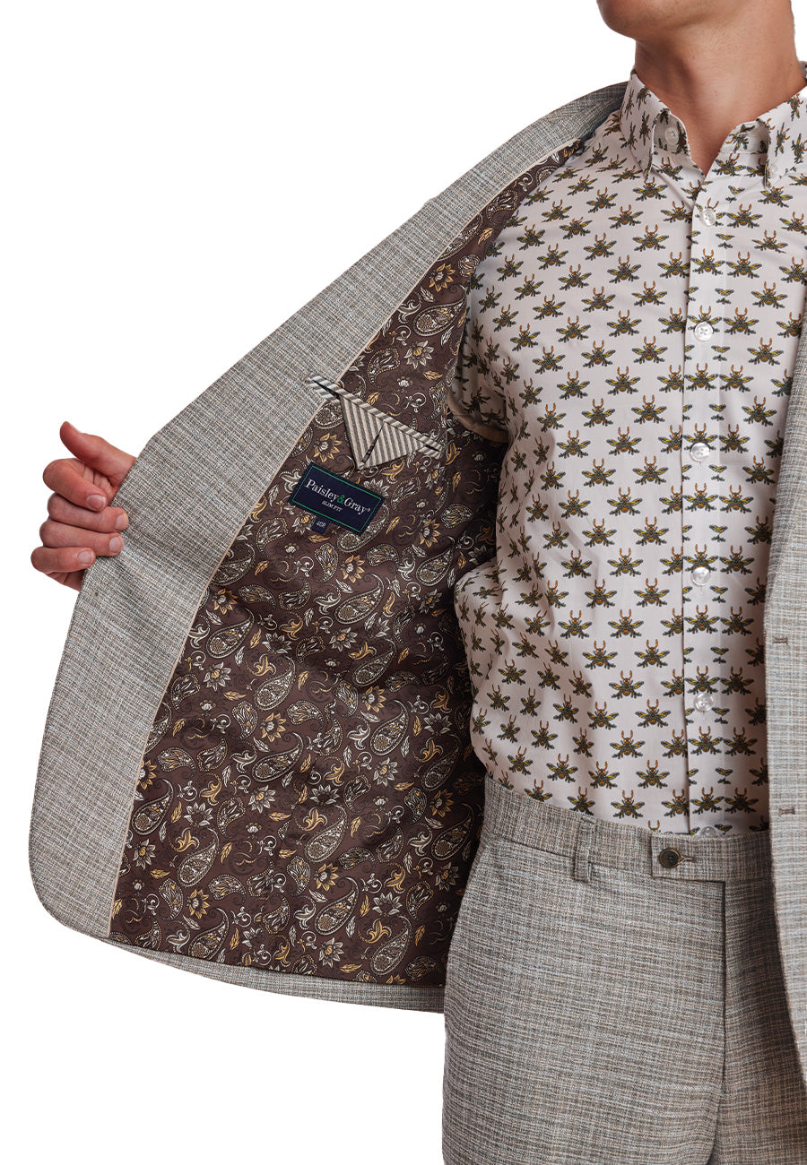 Ashton Peak Jacket - slim - Sage Cream Texture