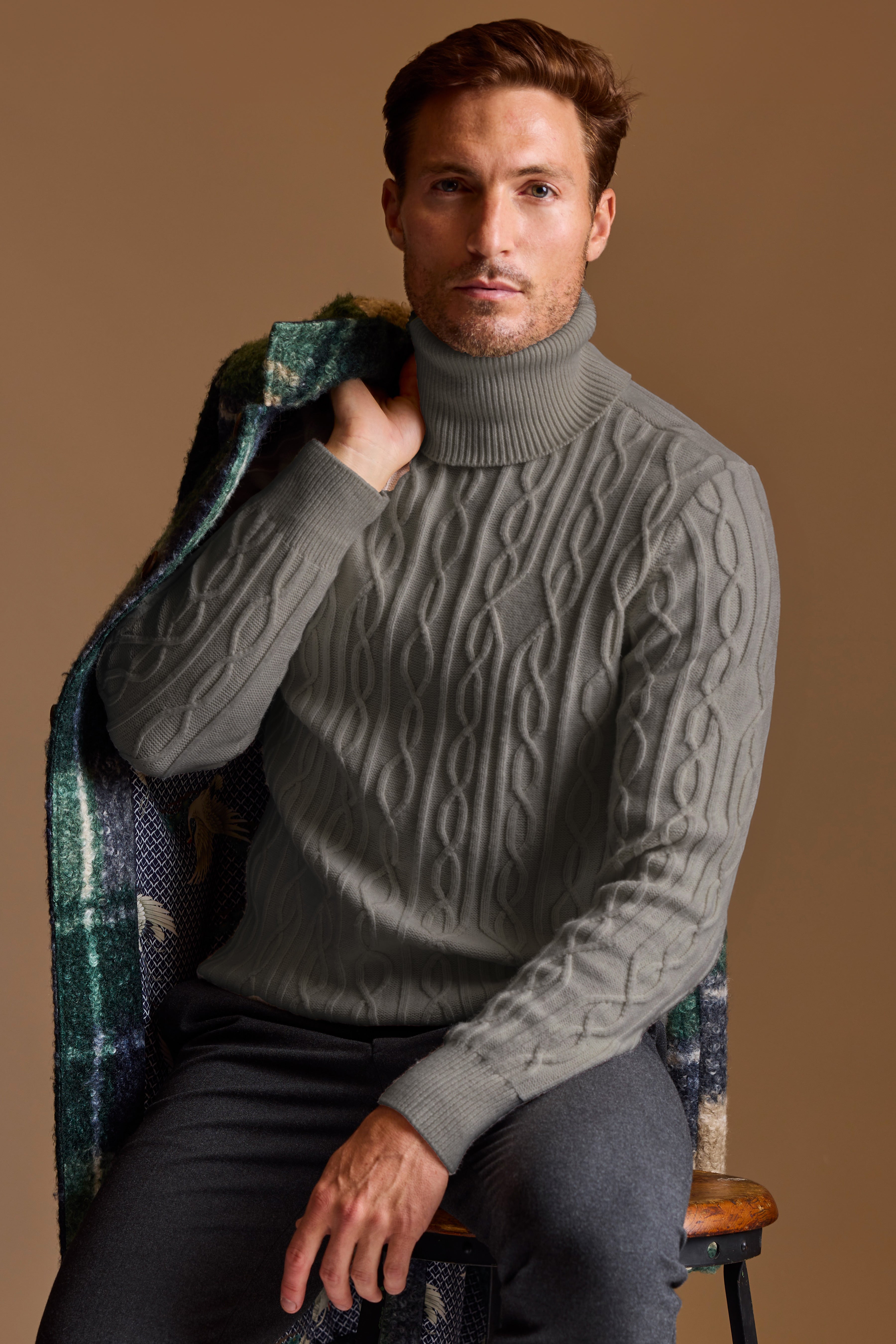 Chunky Turtleneck - Wolf Grey