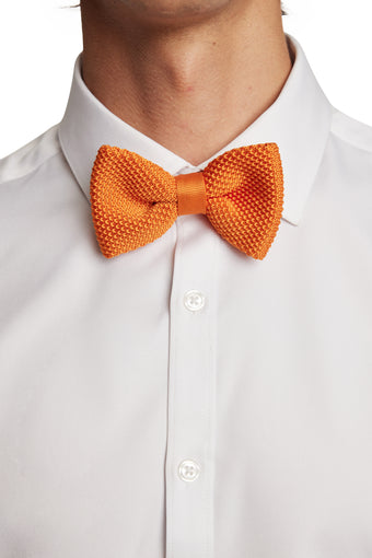 Bradley Knit Bow Tie - Mandarin